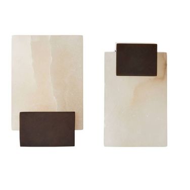 Tolliver Bookends Set of 2 In White