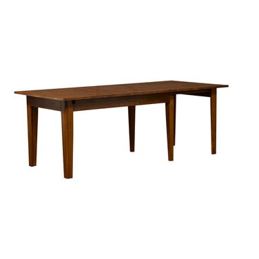 Toluca 132" Rustic Amber Extendable Rectangular Leg Dining Table