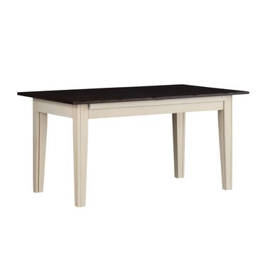 Toluca Chalk And Cocoa Bean 132" Extendable Rectangular Leg Dining Table