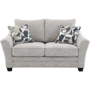 Tomkins Boucle Upholstered Loveseat In Light Grey