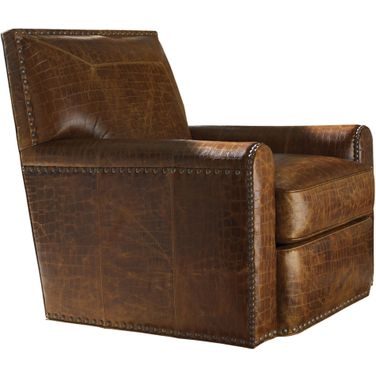 Tommy Bahama Upholstery Stirling Park Leather Swivel Chair