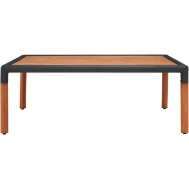Tommy Metal And Wood Coffee Table In Black And Natural
