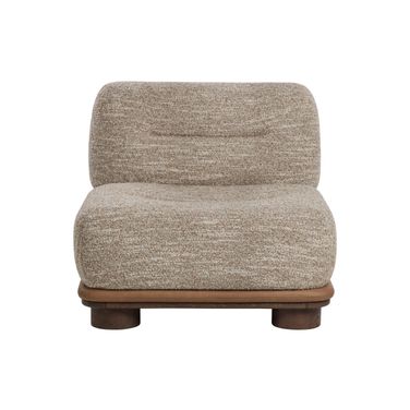 Tomo Lounge Chair In Holden Dusty Greige and Milliken Cognac