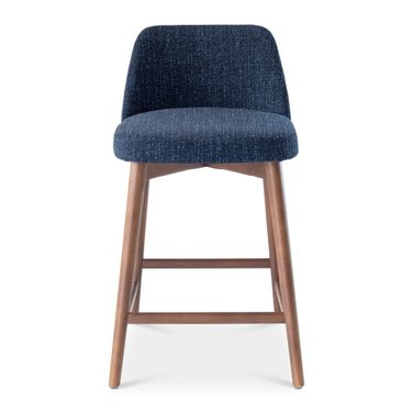 Tonia Counter Stool In Blue Mix And Nogal