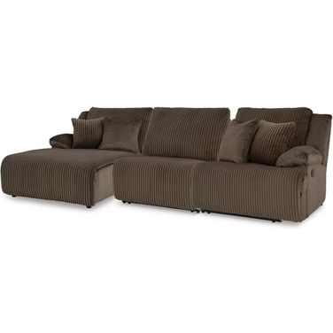 Top Tier 3-Piece LAF Sofa Chaise Sectional In Chocolate
