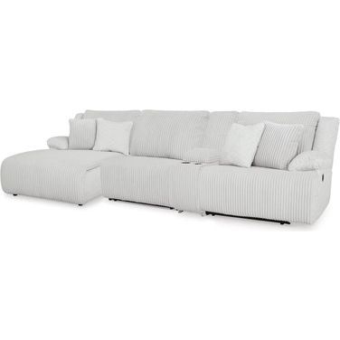 Top Tier 4-Piece Reclining Sectional with Chaise In Alloy