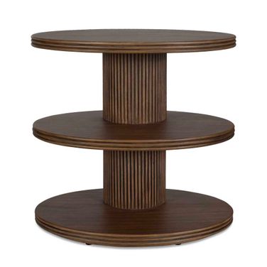 Top Tier Oval Side Table In Woodtone