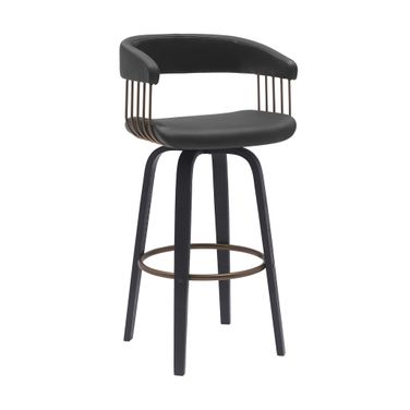 Topanga 30.5 Inch Swivel Bar Stool In Black
