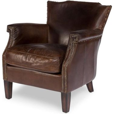 Topeka Brown Leather Chair