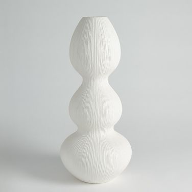 Torch Large Vase In Matte White