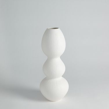 Torch Small Vase In Matte White