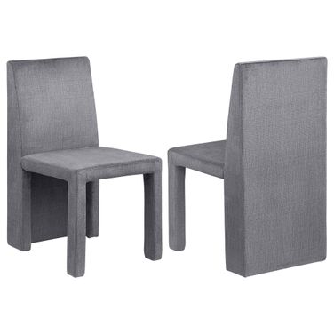 Tordera Velvet Upholstered Dining Side Chair Set of 2 In Grey