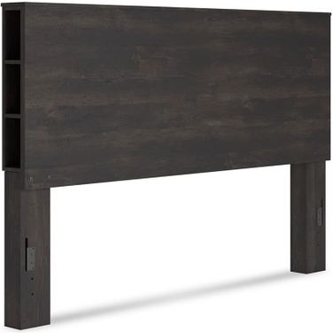 Toretto Charcoal King Bookcase Headboard Only