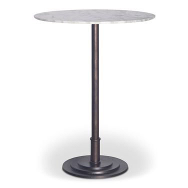 Tori Outdoor Bar Table In White Marble