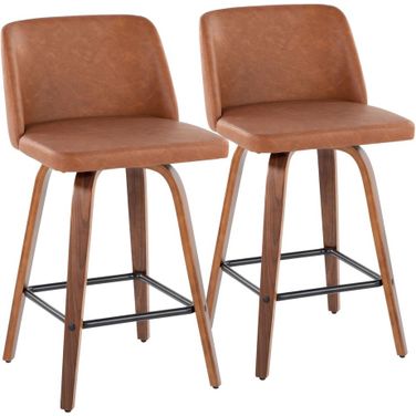 Toriano 26 Inch Counter Stool Set of 2 In Black