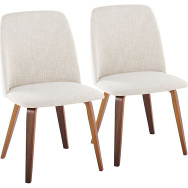 Toriano Dining Chair Set of 2 In Walnut