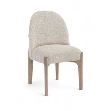 Torino Fabric Upholstered Dining Chair Set of 2 In Beige