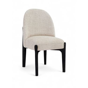 Torino Fabric Upholstered Dining Chair Set of 2 In Beige