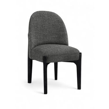 Torino Fabric Upholstered Dining Chair Set of 2 In Black