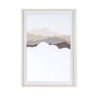 Torn Terrain II Shadow Box In White and Brown