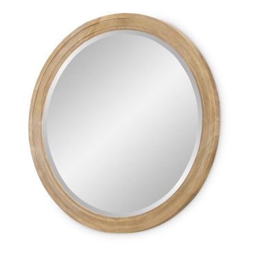 Torrance Round Mirror In Aged Driftwood