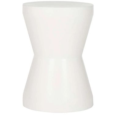 Torre Ivory Concrete Accent Table