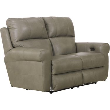 Torretta Power Lay Flat Reclining Loveseat In Putty