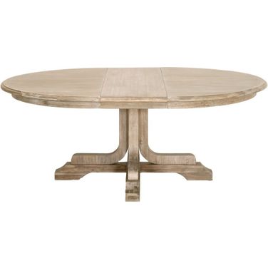 Traditions Torrey 60 Inch Round Extension Dining Table In Natural Gray Acacia
