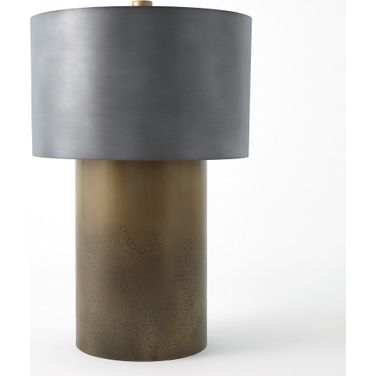 Tortoise Large Drum Lamp In Brass