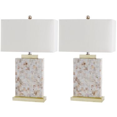 Tory Cream Shell Table Lamp Set of 2