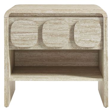 Toscana 1-Drawer Nightstand In Travertine