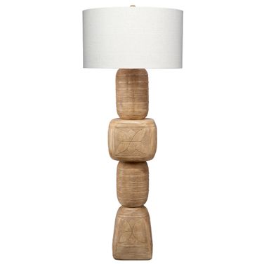 Totem Wood Floor Lamp In Bleached