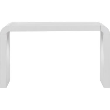 Toulon Oak Veneer Console Table In White