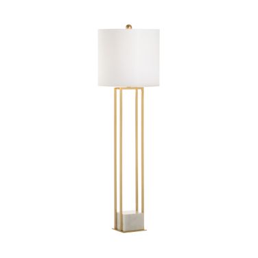 Tower Buffet Lamp In Gold and White
