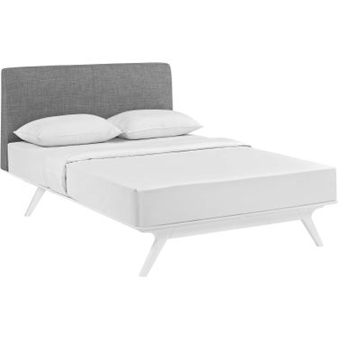 Tracy White and Gray King Bed