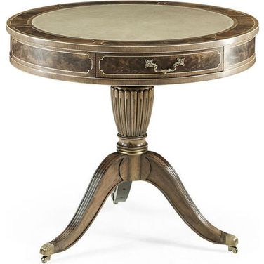 Traditional Buckingham Drum Table In Bleached Mahogany