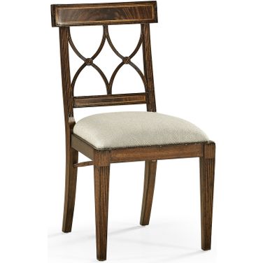 Traditional Buckingham Regency Curved Back Side Chair In Mahogany