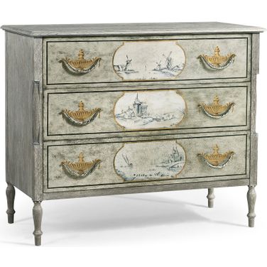 Traditional Morning Side Chest Of Drawers In Blue