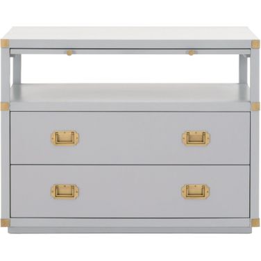 Traditions Bradley 2 Drawer Nightstand In Dove Gray