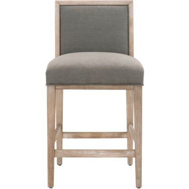 Traditions Martin Counter Stool Set of 2 In Peyton Pearl and Natural Gray