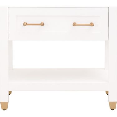Traditions Stella 1 Drawer Nightstand In Matte White