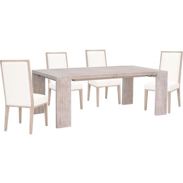 Traditions Natural Gray Acacia Tropea Extendable Dining Room Set