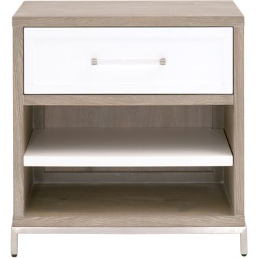 Traditions Wrenn 1 Drawer Nightstand In Natural Gray