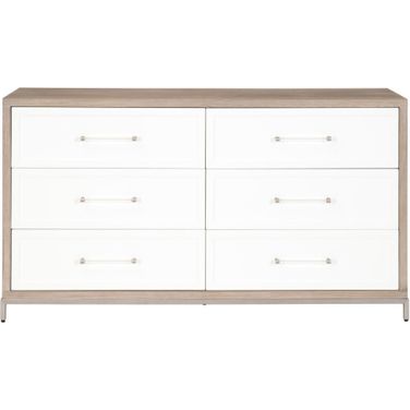 Traditions Wrenn 6 Drawer Double Dresser In Natural Gray
