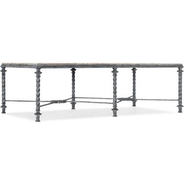 Traditions Rectangle Cocktail Table In Brown and Grey