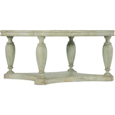 Traditions Round Cocktail Table In Green