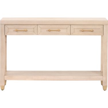 Traditions Stella Narrow Console Table In Light Honey Oak