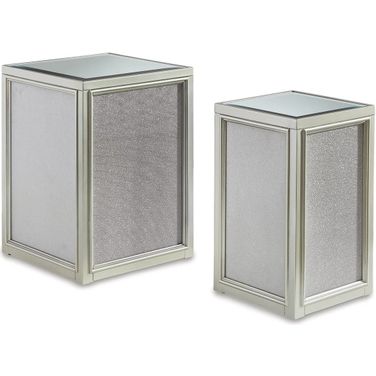 Traleena Silver Finish Nesting End Tables (2/Cn)