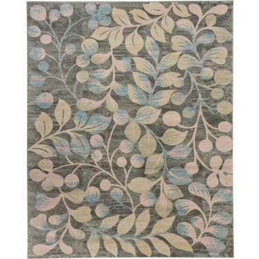 Tranquil Grey and Beige 8' x 10' Farmhouse Area Rug