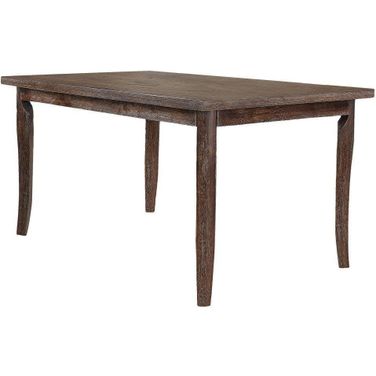 Transitional Solid Wood Dining Table In Antique Natural Oak
